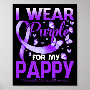 Ik Draag Paarse voor mijn papperige alvleesklierka Poster