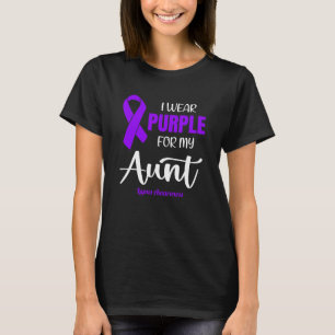 Ik Draag Paarse voor mijn tante voor Lupus Awarene T-shirt