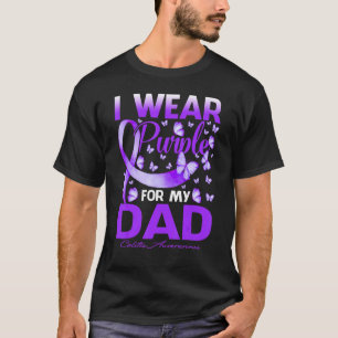 Ik Draag Paarse voor mijn vader Colitis Awareness T-shirt