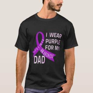 Ik Draag Paarse voor mijn vader Heimerheimer's Dis T-shirt