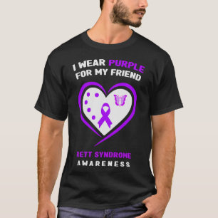 Ik Draag Paarse voor mijn vriend Rett-syndroom Awa T-shirt