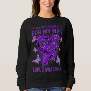 Ik Draag Paarse voor mijn vrouw Lupus Awareness Ma Trui