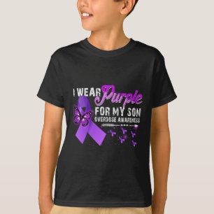 Ik Draag Paarse voor mijn zoontje Overdose Awarene T-shirt