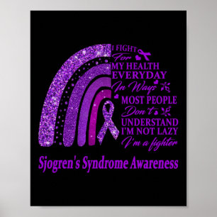 Ik Draag Paarse voor Sjogren's syndrome awareness Poster
