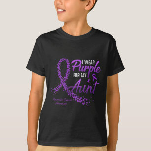Ik Draag Paarse voor tante alvleesklierkanker bewu T-shirt