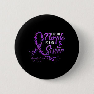 Ik Draag Paarse voor ZUS Pancreaskanker Awarene Ronde Button 5,7 Cm