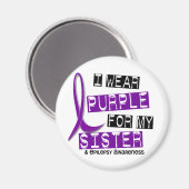 Ik Draag Paarse zuster Epilepsy Magneet (Voorkant / Achterkant)