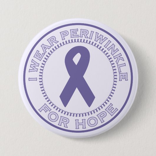 Ik Draag Periwinkle voor hoop Ronde Button 7,6 Cm (Voorkant)