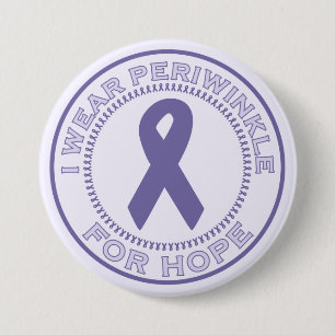 Ik Draag Periwinkle voor hoop Ronde Button 7,6 Cm