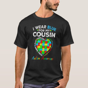 Ik draag prachtig blauwe autisme bewustzijn voor m t-shirt