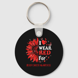 Ik Draag Red Twinkle Heart Sunflower Bloedkanker A Sleutelhanger