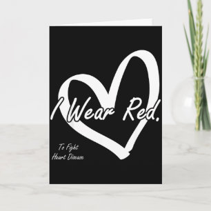 Ik draag rood om hartziekten te bestrijden Nationa Kaart