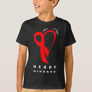 Ik draag rood om te vechten tegen hartziekten bewu t-shirt