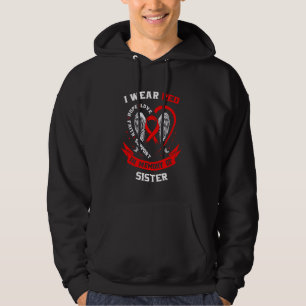 Ik draag rood ter nagedachtenis aan mijn zus hartz hoodie