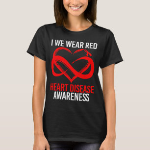 Ik draag rood voor Hartziekte Awareness Rode Lint T-shirt
