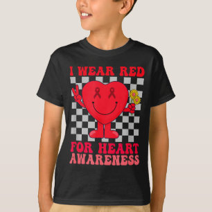 Ik Draag Rood Voor Hartziekte Bewustzijn Chd Overl T-shirt