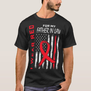 Ik Draag Rood Voor Hartziekte Bij Mijn Schoonvader T-shirt