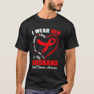 Ik Draag Rood Voor Hartziektebewustzijn Van Mijn M T-shirt