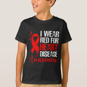 Ik draag rood voor het bewustzijn van hartziekten t-shirt