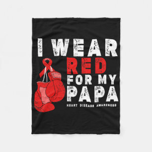 Ik Draag rood voor mijn apa hartziekte Fleece Deken
