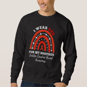 Ik Draag rood voor mijn broer sudden hartstilstand Trui