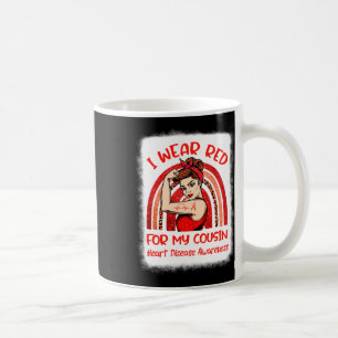 Ik Draag rood voor mijn neef hartziekte Koffiemok