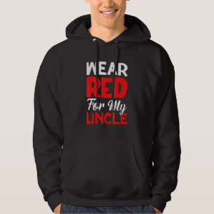 Ik Draag rood voor mijn oomhartziekte Hoodie