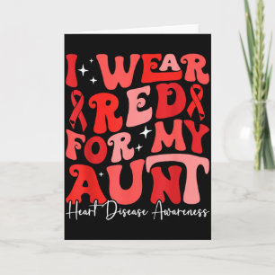 Ik draag rood voor mijn tante Retro Chd Awareness Kaart