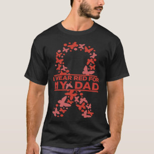 Ik Draag Rood Voor Mijn Vader Hartziekte Bewustzij T-shirt