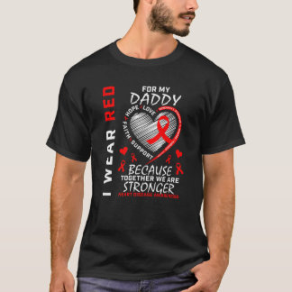 Ik Draag rood voor mijn vaders hartziekte Ri T-shirt