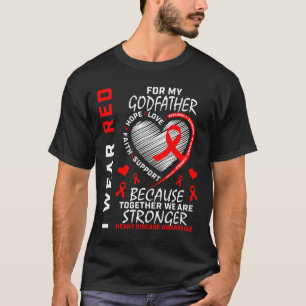 Ik Draag rood voor mijn vaders hartziekte T-shirt