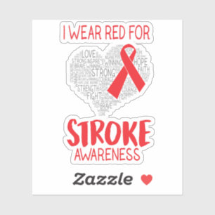 Ik Draag rood voor strookbewustzijn Sticker