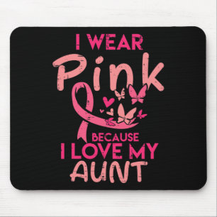 Ik Draag roze ik hou van mijn tante Breast Kanker Muismat