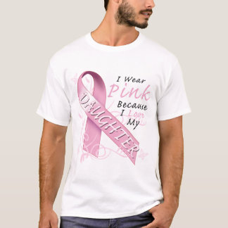 Ik Draag roze omdat ik van mijn dochter hou T-shirt