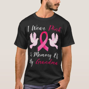 Ik Draag roze ter nagedachtenis aan mijn oma borst T-shirt