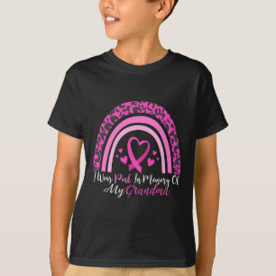 Ik Draag roze ter nagedachtenis aan mijn oma borst T-shirt