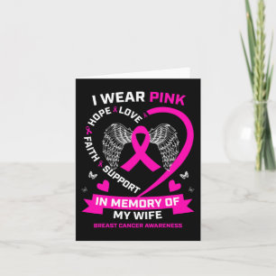 Ik draag roze ter nagedachtenis aan mijn vrouw Bor Kaart