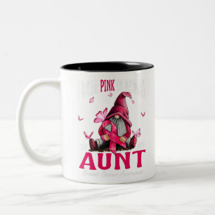 Ik Draag roze ter nagedachtenis van mijn tante Bor Tweekleurige Koffiemok