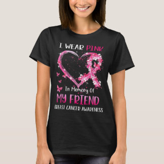 Ik Draag roze ter nagedachtenis van mijn vriend bo T-shirt