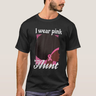 Ik Draag roze voor de ondersteuning van mijn Black T-shirt