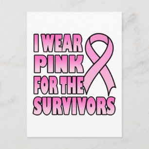 Ik Draag Roze voor het Survivors Briefkaart