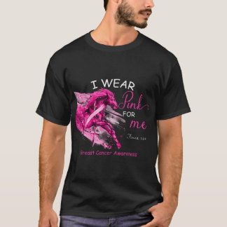 Ik draag roze voor mij als paard dat borstkanker m t-shirt