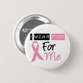 Ik Draag roze voor mij Ronde Button 5,7 Cm (Voorkant /achterkant)