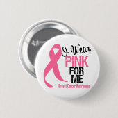 Ik Draag roze voor mij Ronde Button 5,7 Cm (Voorkant /achterkant)