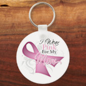 Ik Draag roze voor mijn borstkanker Sleutelhanger (Voorkant)