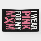 Ik Draag roze voor mijn borstkanker Spandoek (Horizontaal)