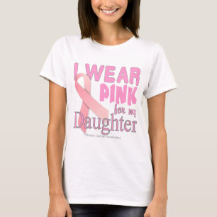 Ik draag roze voor mijn dochter kanker. t-shirt