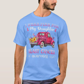 Ik Draag roze voor mijn dochter pompoenwagen C T-shirt