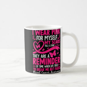 Ik Draag roze voor mijn eigen borstkankerbewustwor Koffiemok