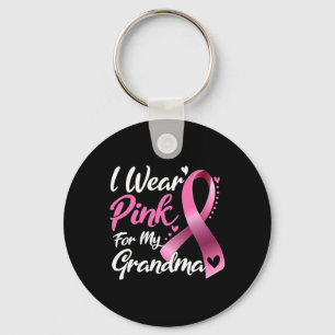 Ik Draag roze voor mijn grootmoeder borstkanker Sleutelhanger